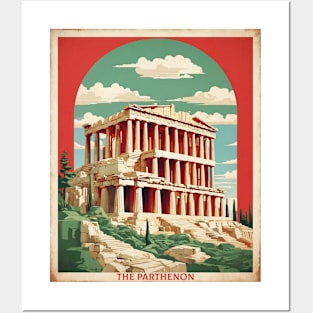 The Parthenon Greece Tourism Vintage Poster Posters and Art